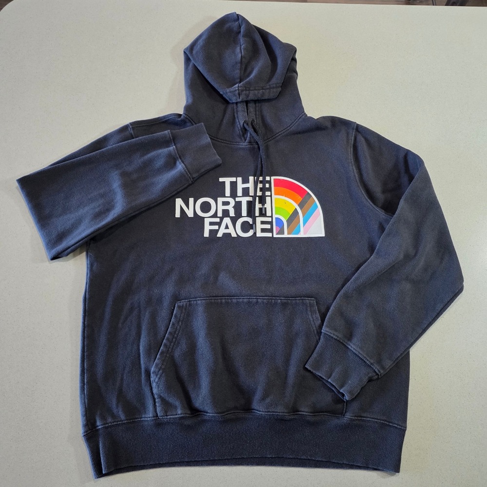 The North Face Mens Pride Rainbow Logo Hoodie Black Large